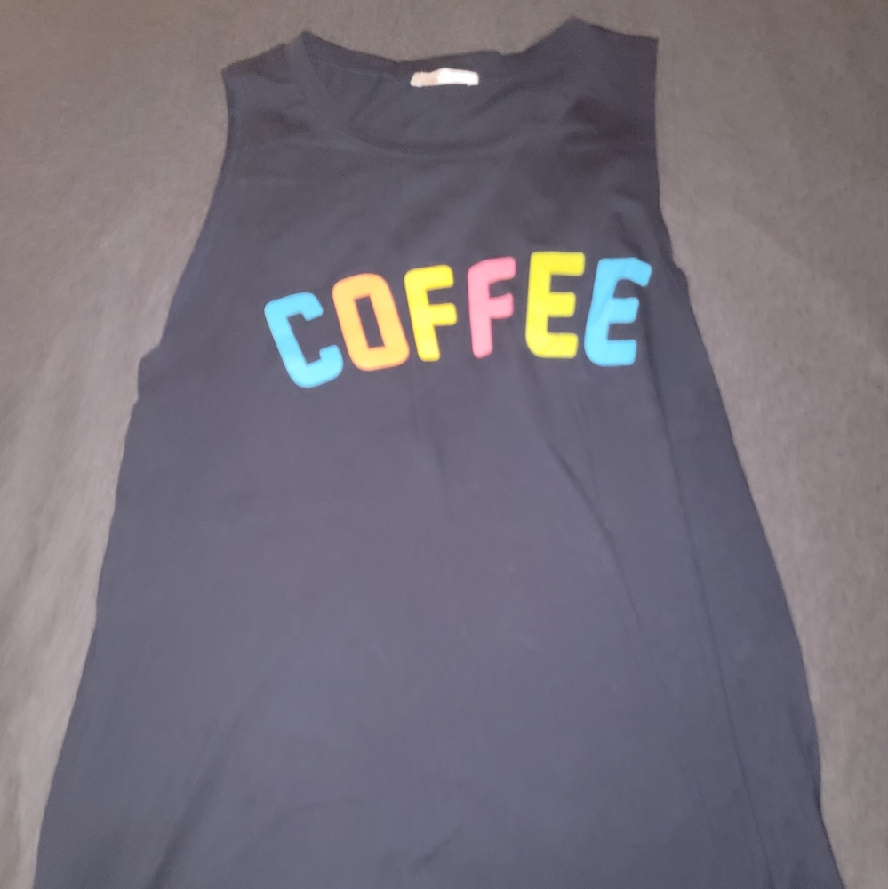 Sheshow COFFEE Tank Top Muscle Tee - M - Black